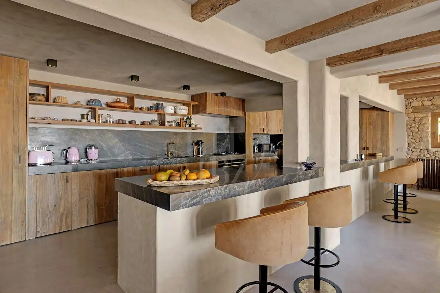Küche von Haus oder Chalet zur Miete in Sant Josep de sa Talaia mit Klimaanlage, Privatgarten und Schwimmbad
