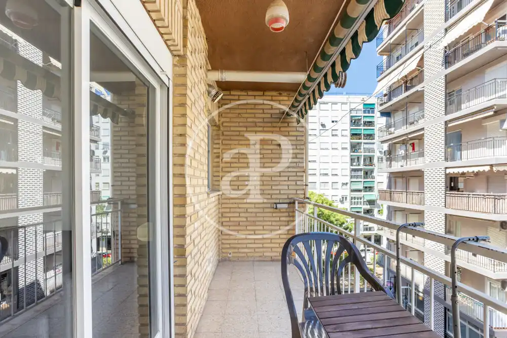 Balcony of Flat for rent in Valencia  with Air Conditioner, Terrace and Furnished
