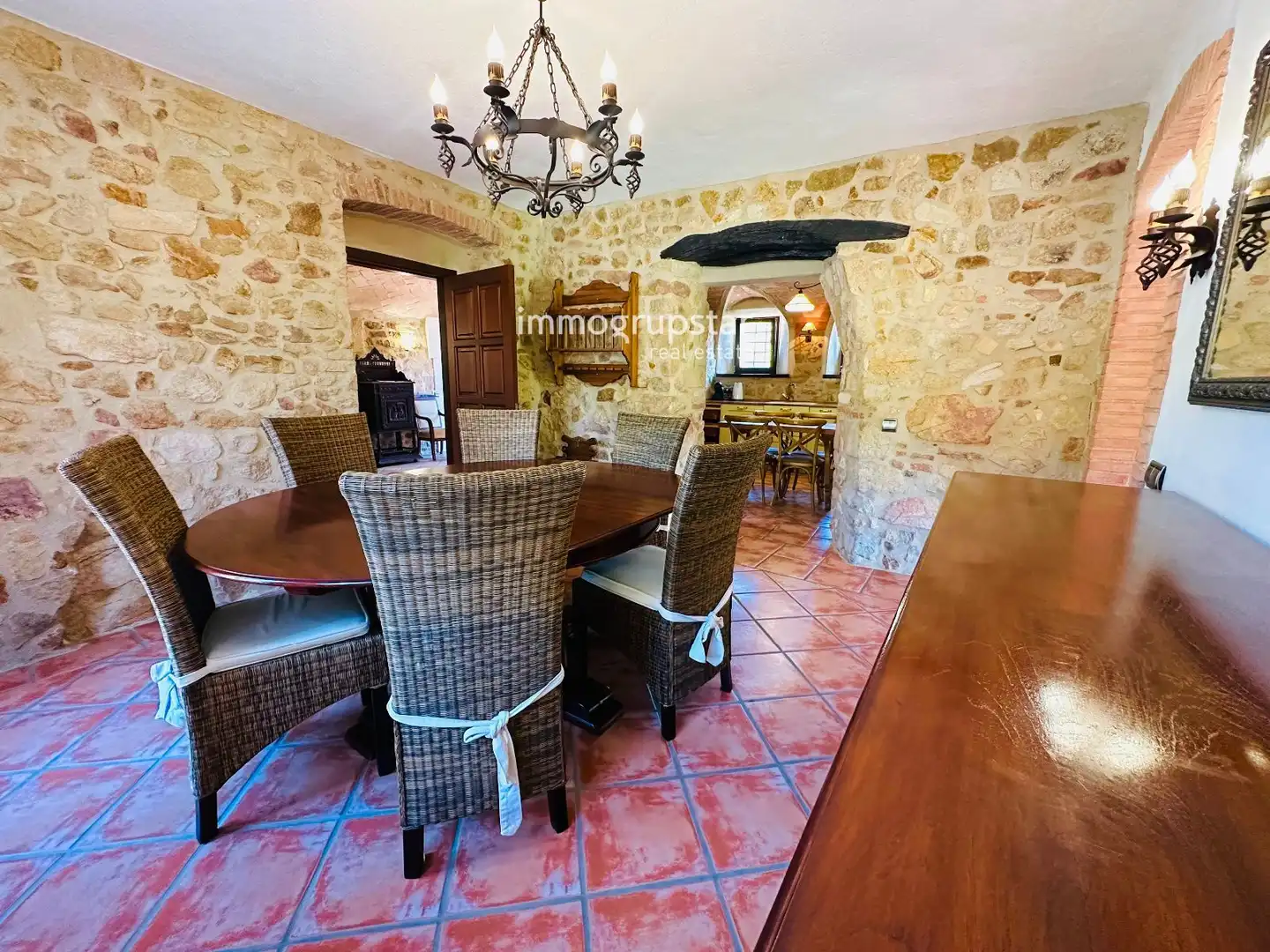 Comedor de Finca rústica en venta en Santa Cristina d'Aro con Terraza, Trastero y Piscina