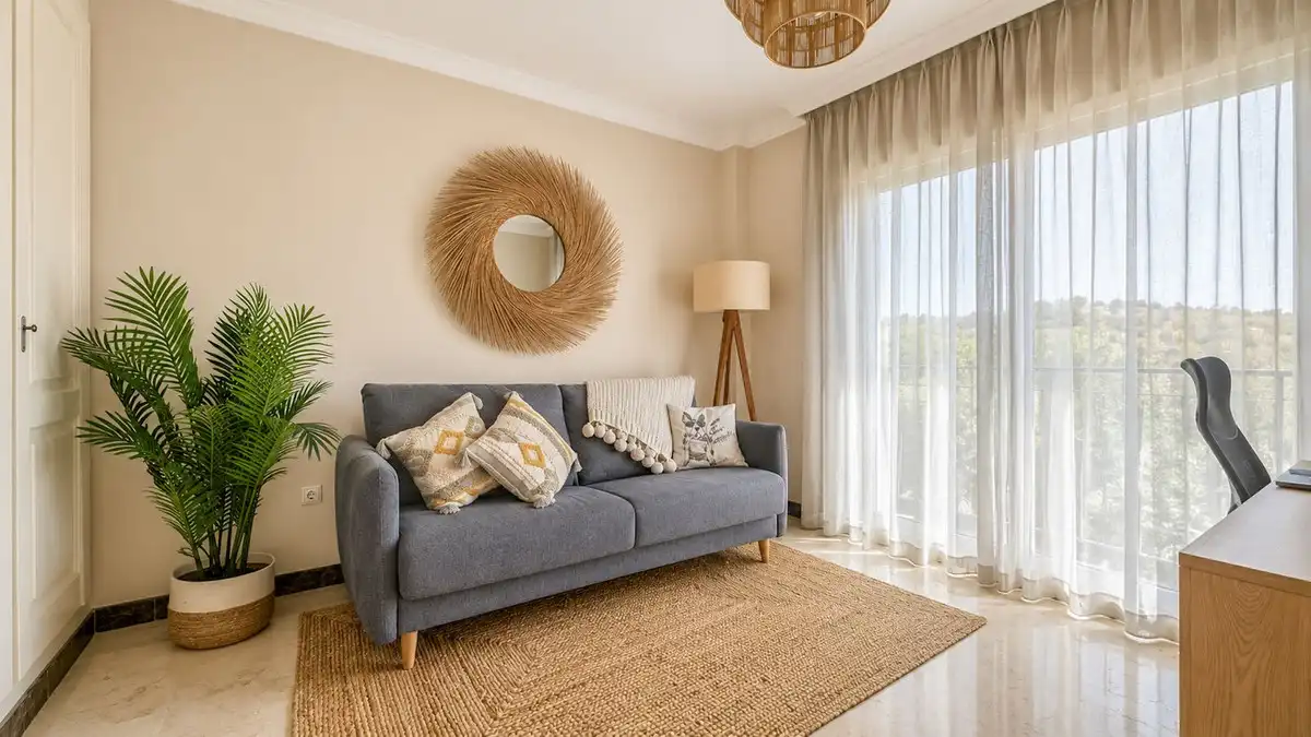 Sala de estar de Casa o chalet en venta en Estepona con Aire acondicionado, Jardín privado y Terraza