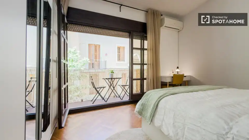 Habitación de Piso de alquiler en Barcelona con Aire acondicionado, Calefacción y Amueblado