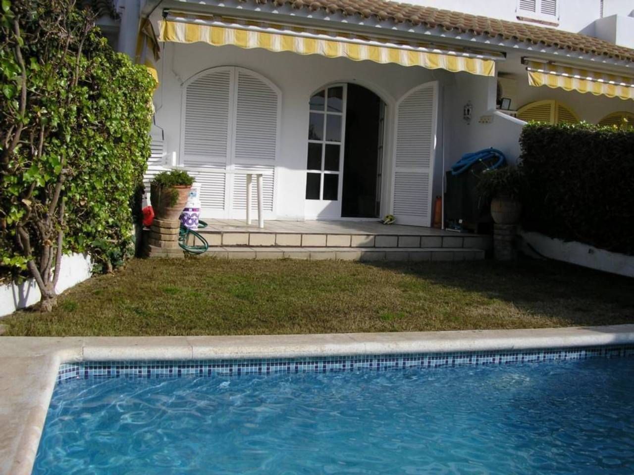 Swimming pool of Single-family semi-detached for sale in Sitges  with Heating, Parquet flooring and Terrace