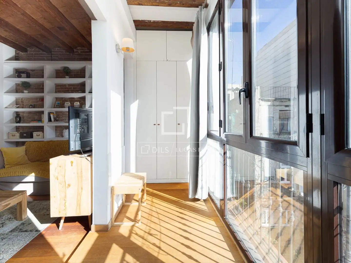 Terraza de Piso de alquiler en Barcelona con Aire acondicionado, Parquet y Amueblado