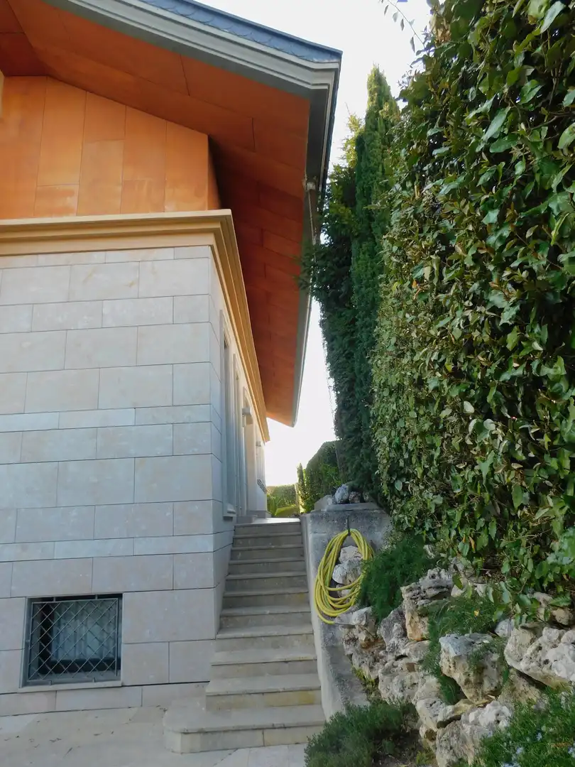 Vista exterior de Casa o chalet en venta en Zizur Mayor / Zizur Nagusia con Calefacción, Jardín privado y Terraza