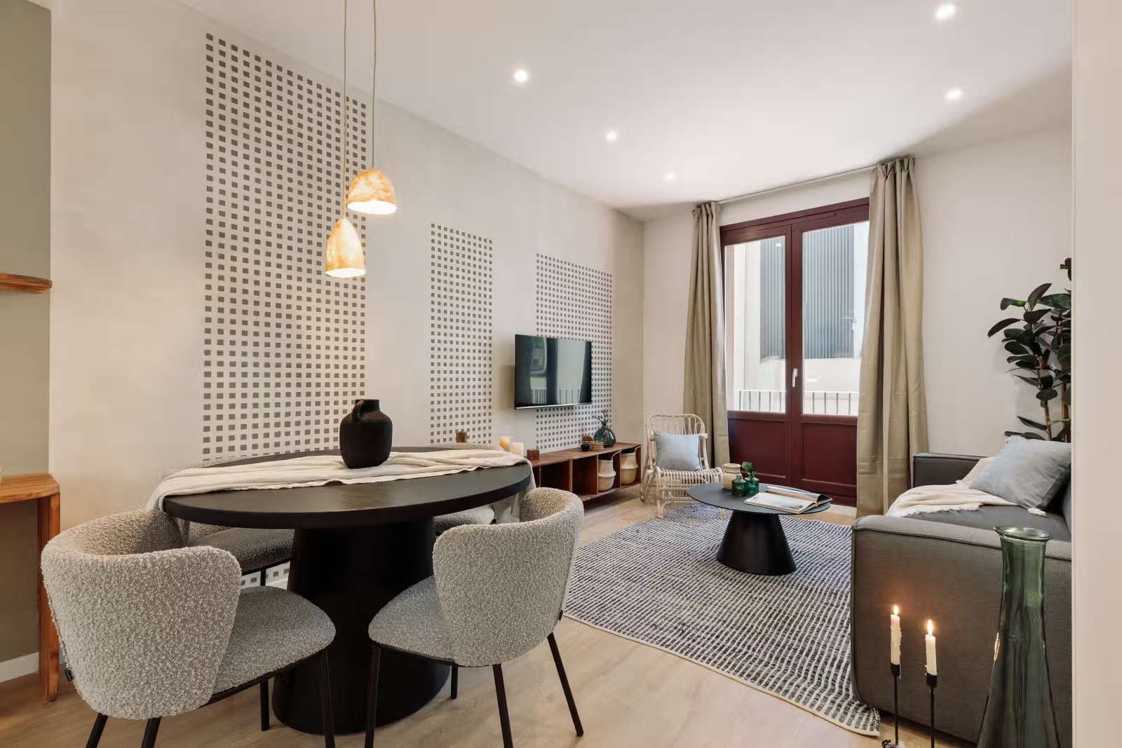 Sala d'estar de Apartament per a compartir en  Barcelona Capital amb Aire condicionat, Calefacció i Terrassa