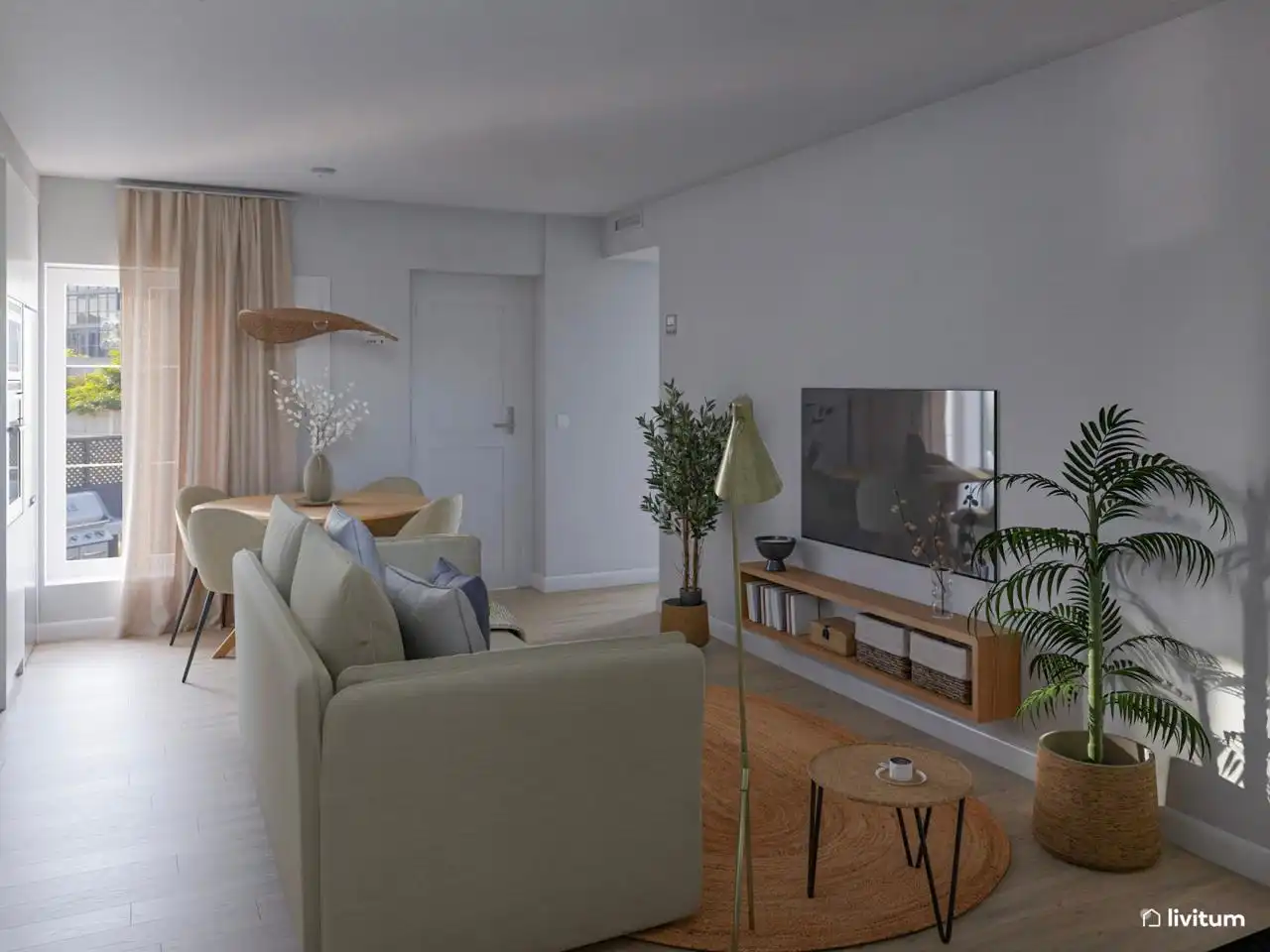 Sala de estar de Piso de alquiler en Cádiz con Aire acondicionado y Amueblado
