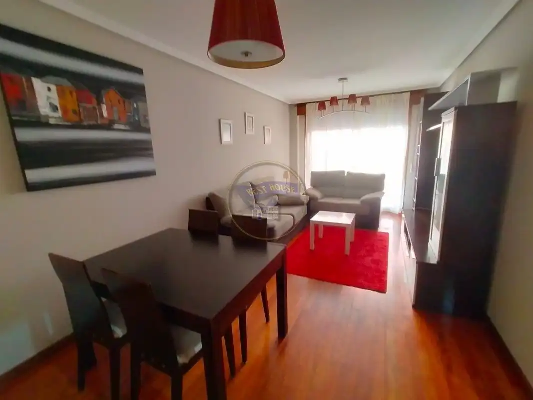 Sala d'estar de Apartament de lloguer en Vigo  amb Calefacció, Parquet i Traster