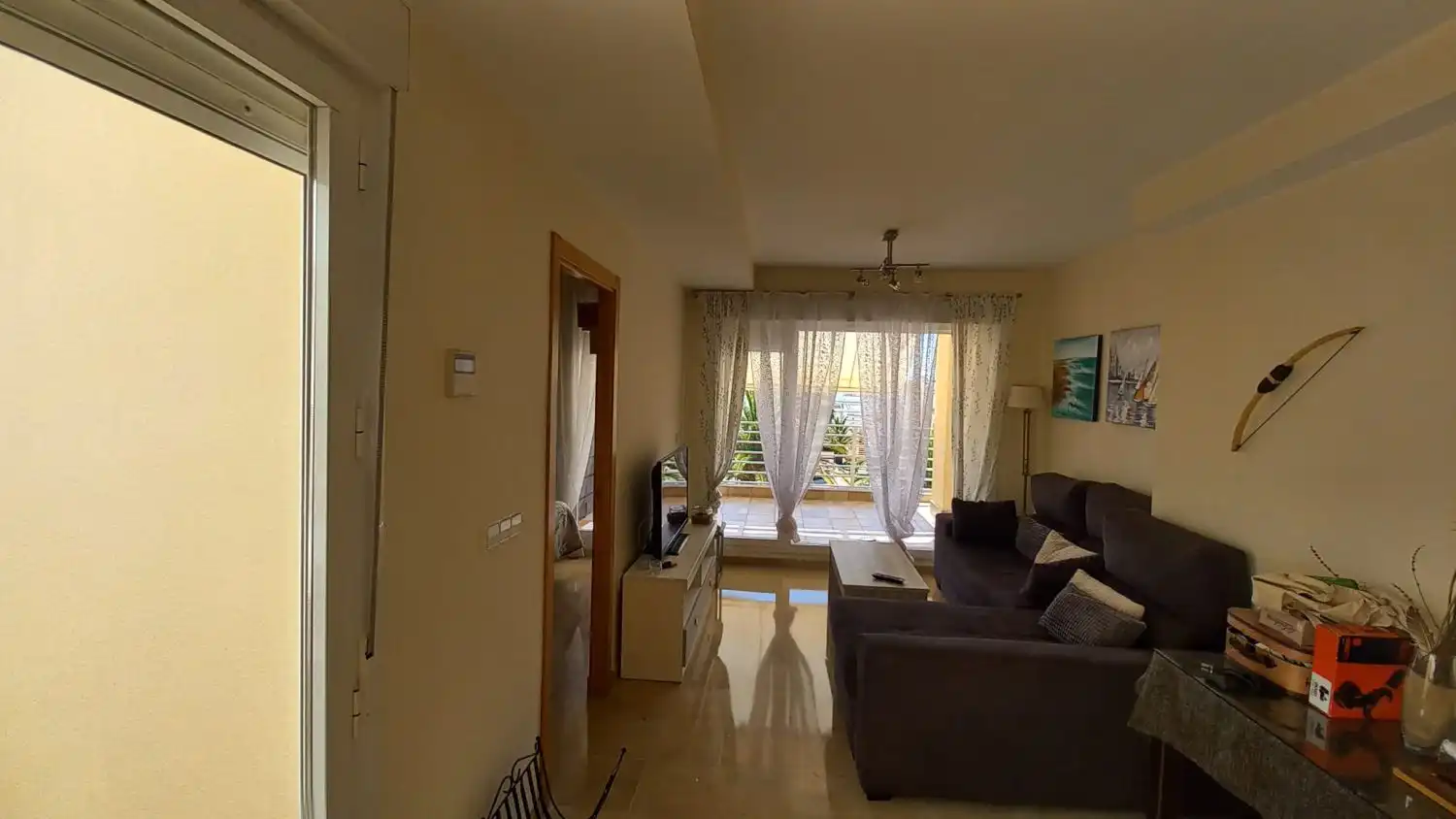 Sala de estar de Piso de alquiler en Isla Cristina con Aire acondicionado, Terraza y Amueblado