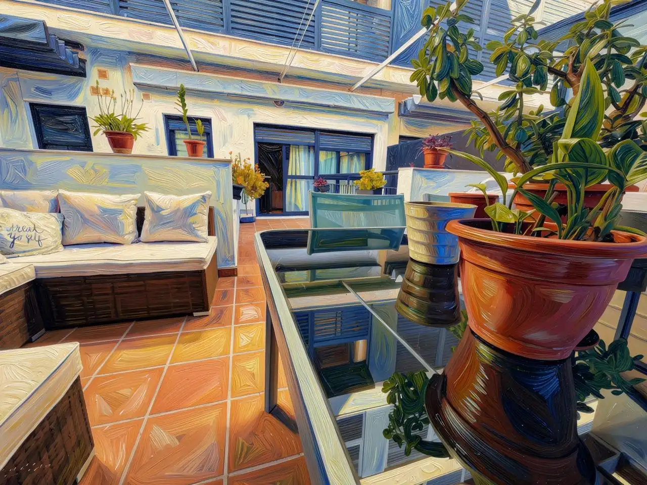 Terraza de Dúplex de alquiler en Cádiz con Terraza y Amueblado
