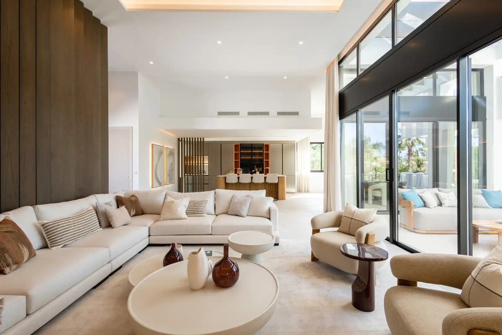 Wohnzimmer von Haus oder Chalet zum Verkauf in Marbella mit Klimaanlage, Privatgarten und Terrasse
