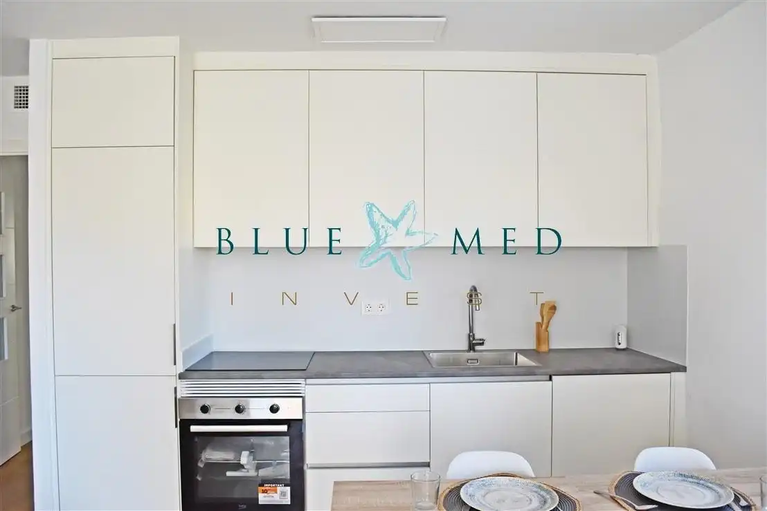 Cocina de Apartamento en venta en Mazarrón con Jardín privado, Terraza y Piscina comunitaria