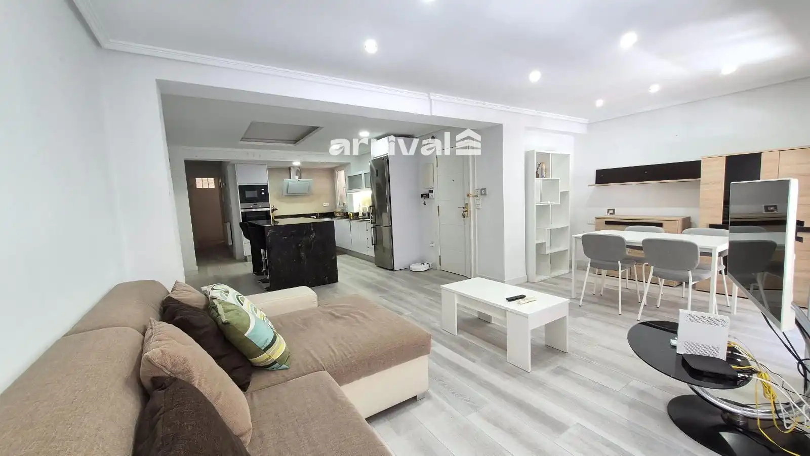 Wohnzimmer von Wohnung zur Miete in Valencia mit Klimaanlage, Heizung und Terrasse