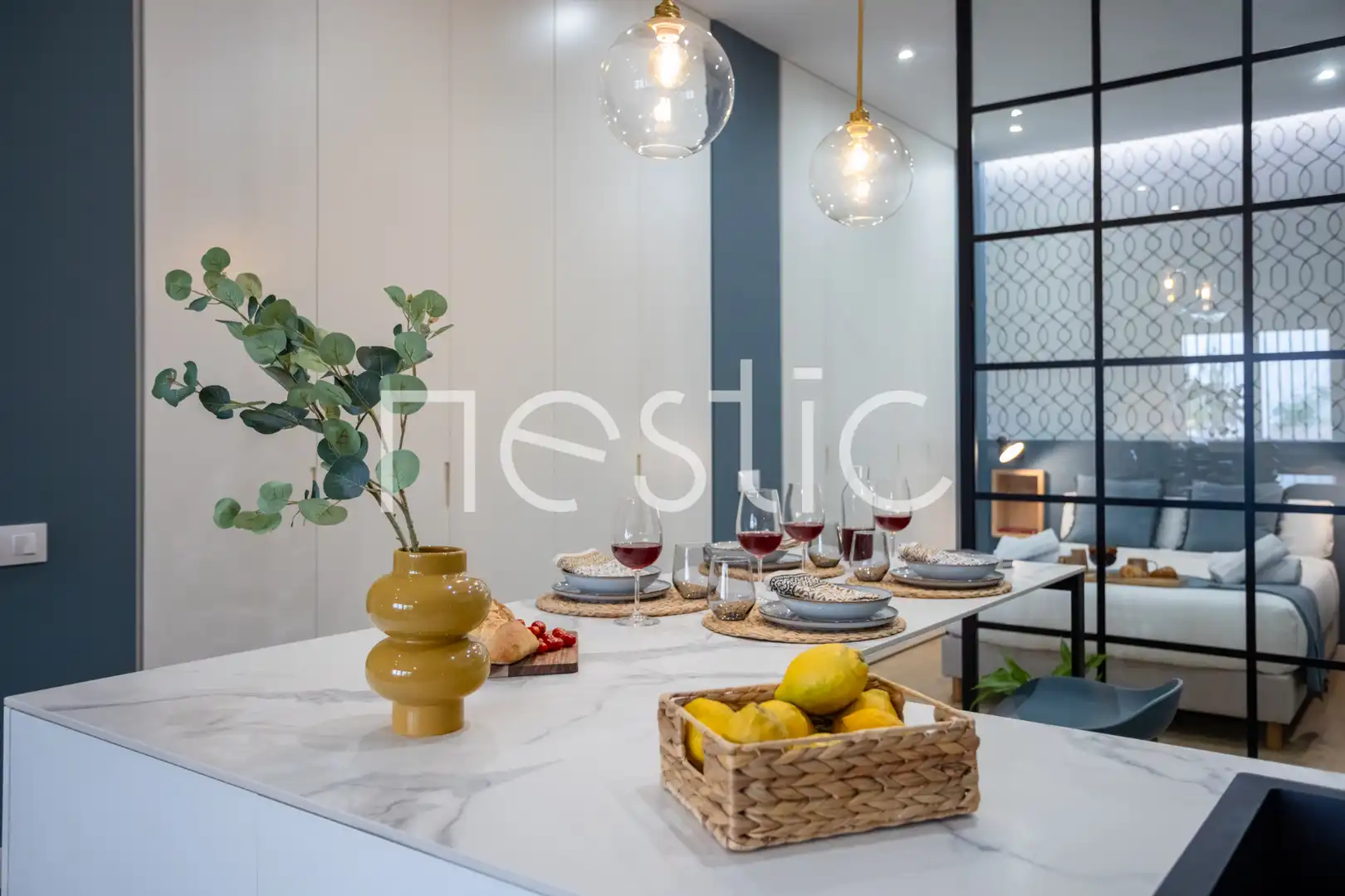 Cocina de Apartamento de alquiler en Madrid con Aire acondicionado, Calefacción y Amueblado