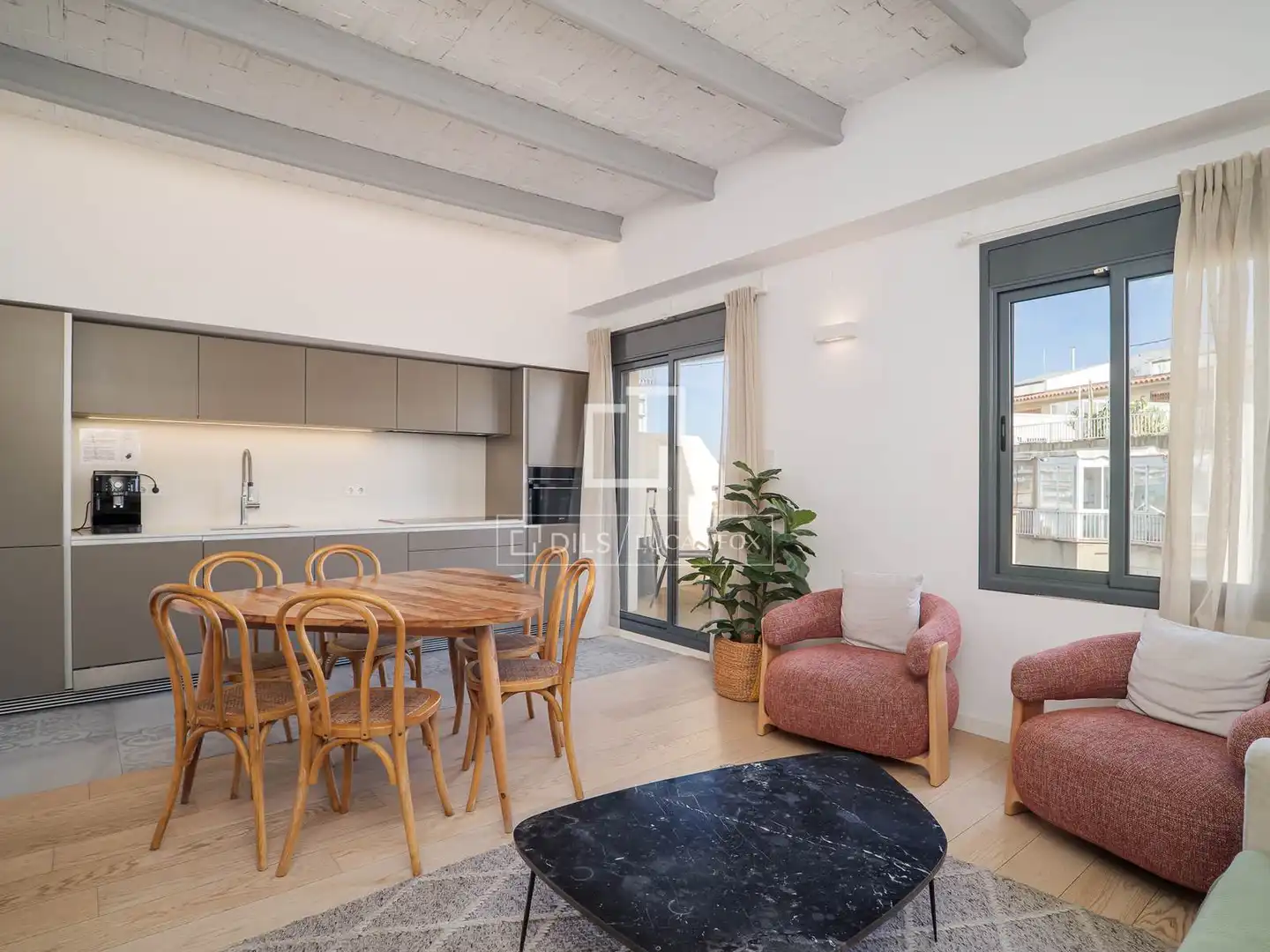 Sala de estar de Ático en venta en Barcelona con Aire acondicionado, Calefacción y Terraza