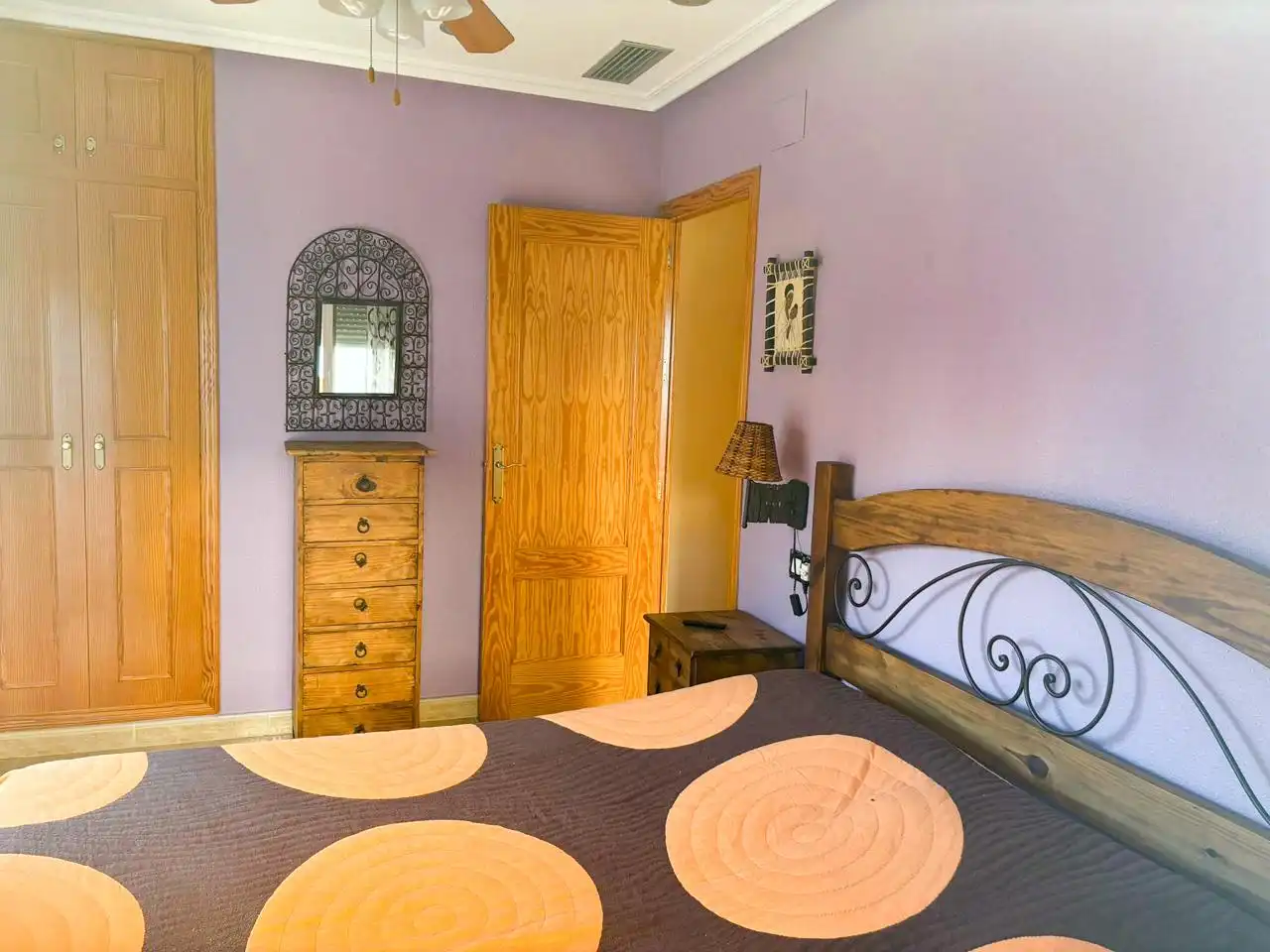 Schlafzimmer von Haus oder Chalet zur Miete in Santa Pola mit Klimaanlage, Terrasse und Balkon