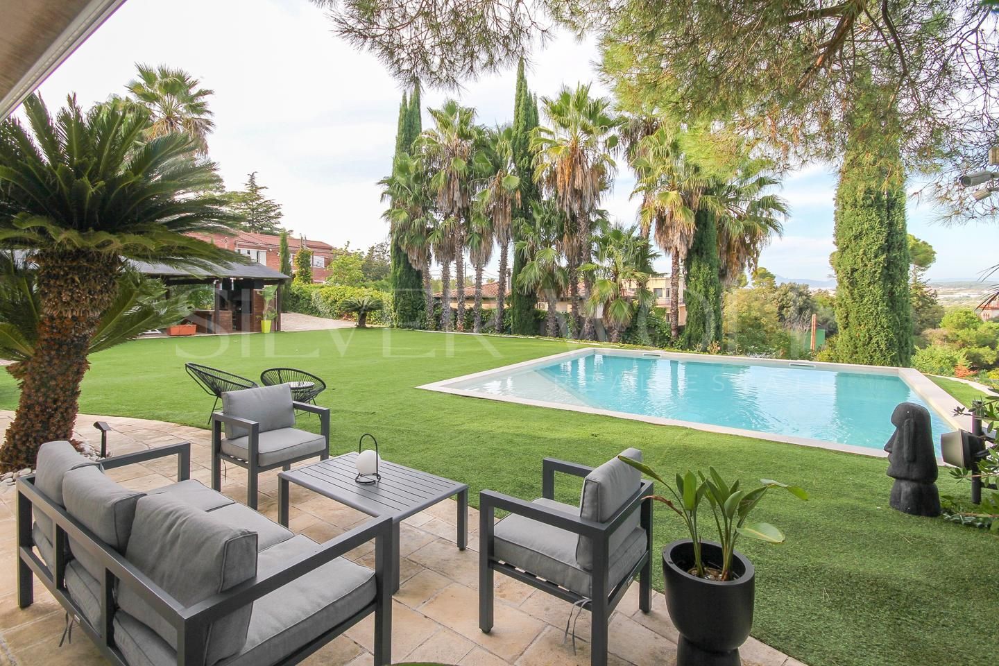 Garden of Houses for sale in Sant Cugat del Vallès  with Air Conditioner, Heating and Private garden