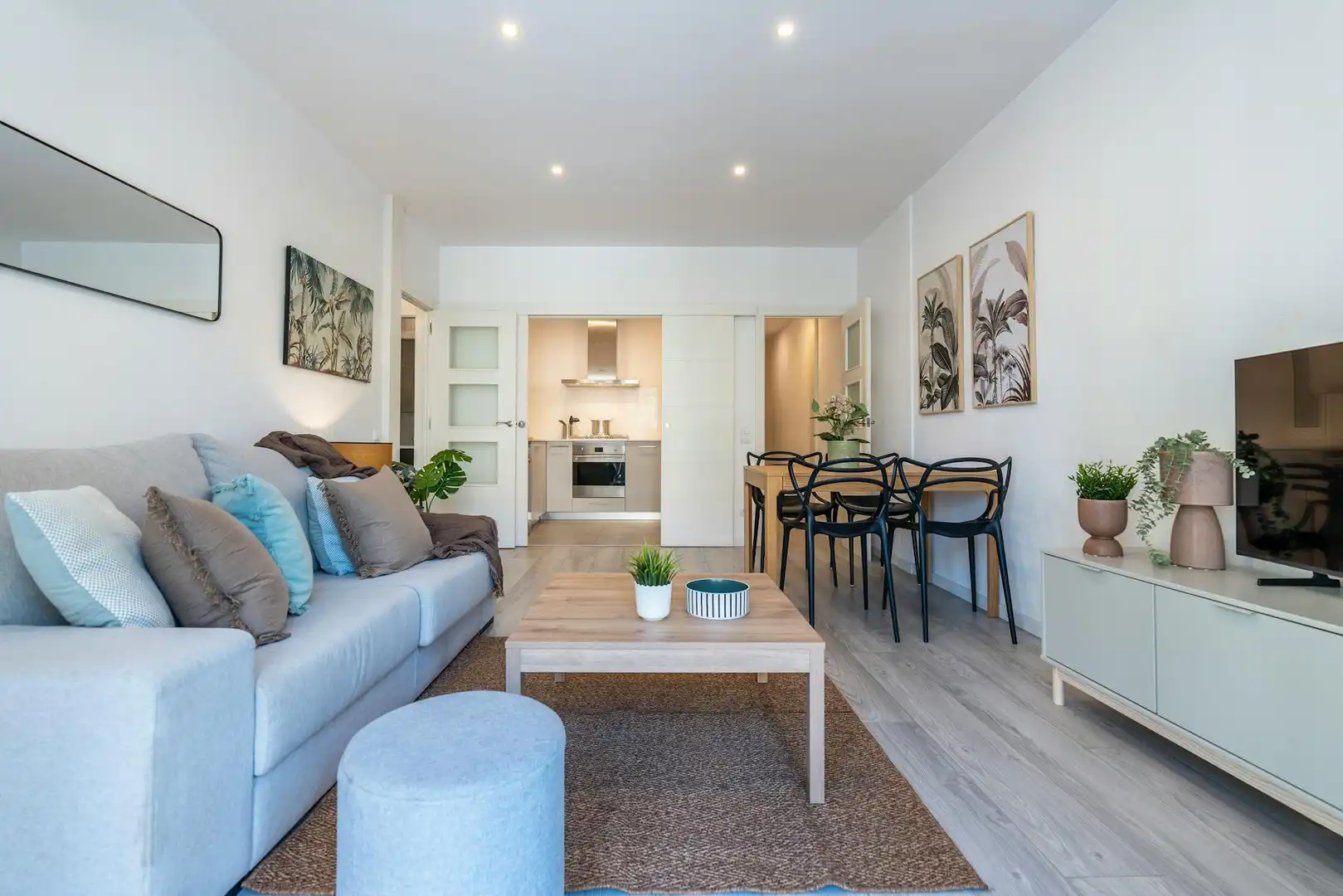Living room of Flat for rent in Barcelona  with Air Conditioner, Heating and Furnished