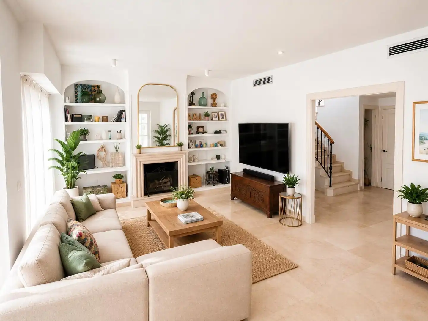Sala d'estar de Casa o xalet en venda en Gandia amb Terrassa i Piscina comunitària