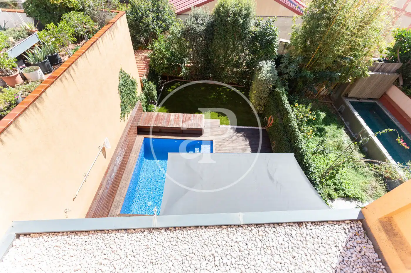 Swimming pool of Detached homes for rent in Barcelona  with Air Conditioner, Heating and Private garden