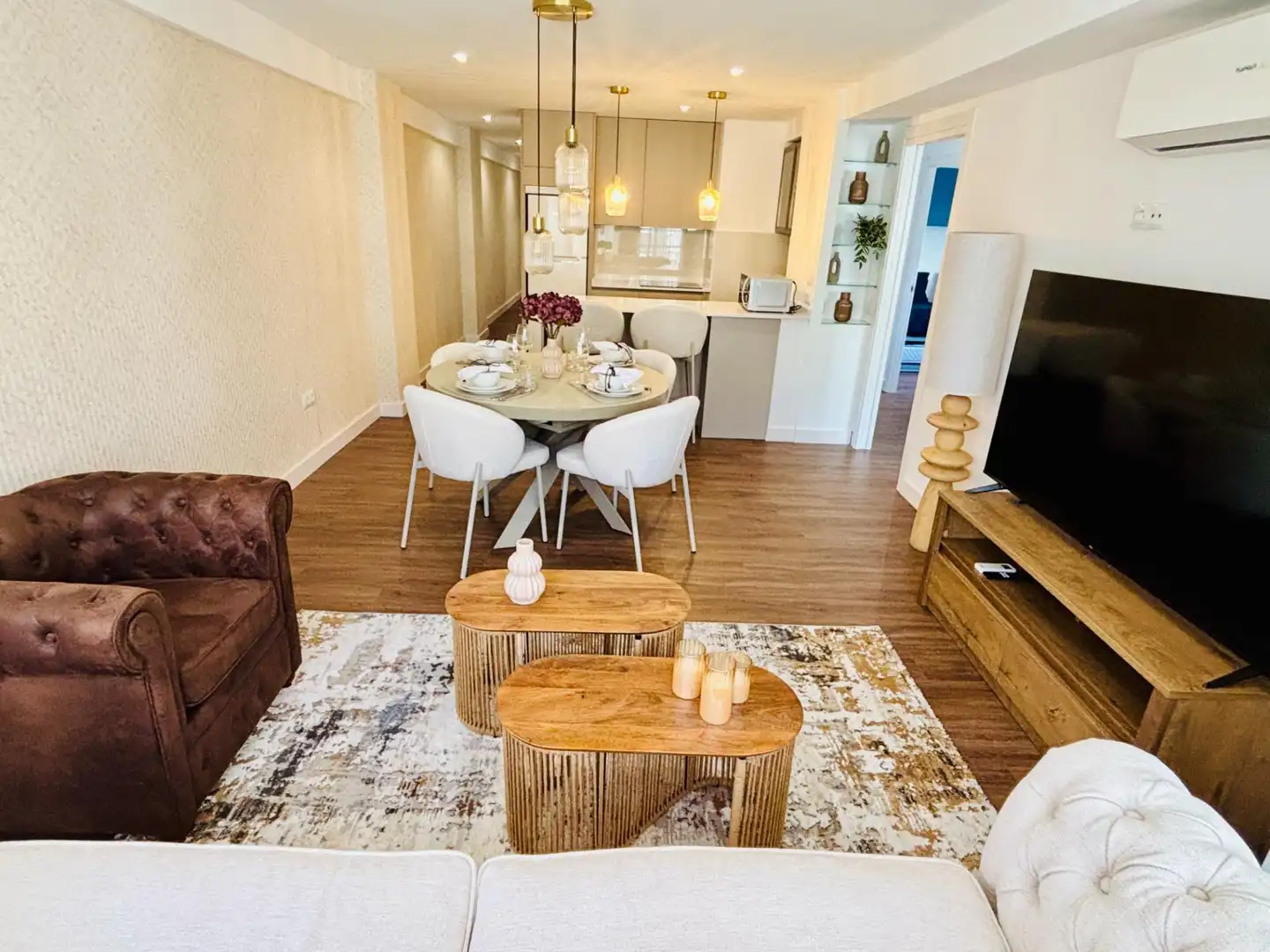 Comedor de Apartamento en venta en Fuengirola con Aire acondicionado, Calefacción y Jardín privado