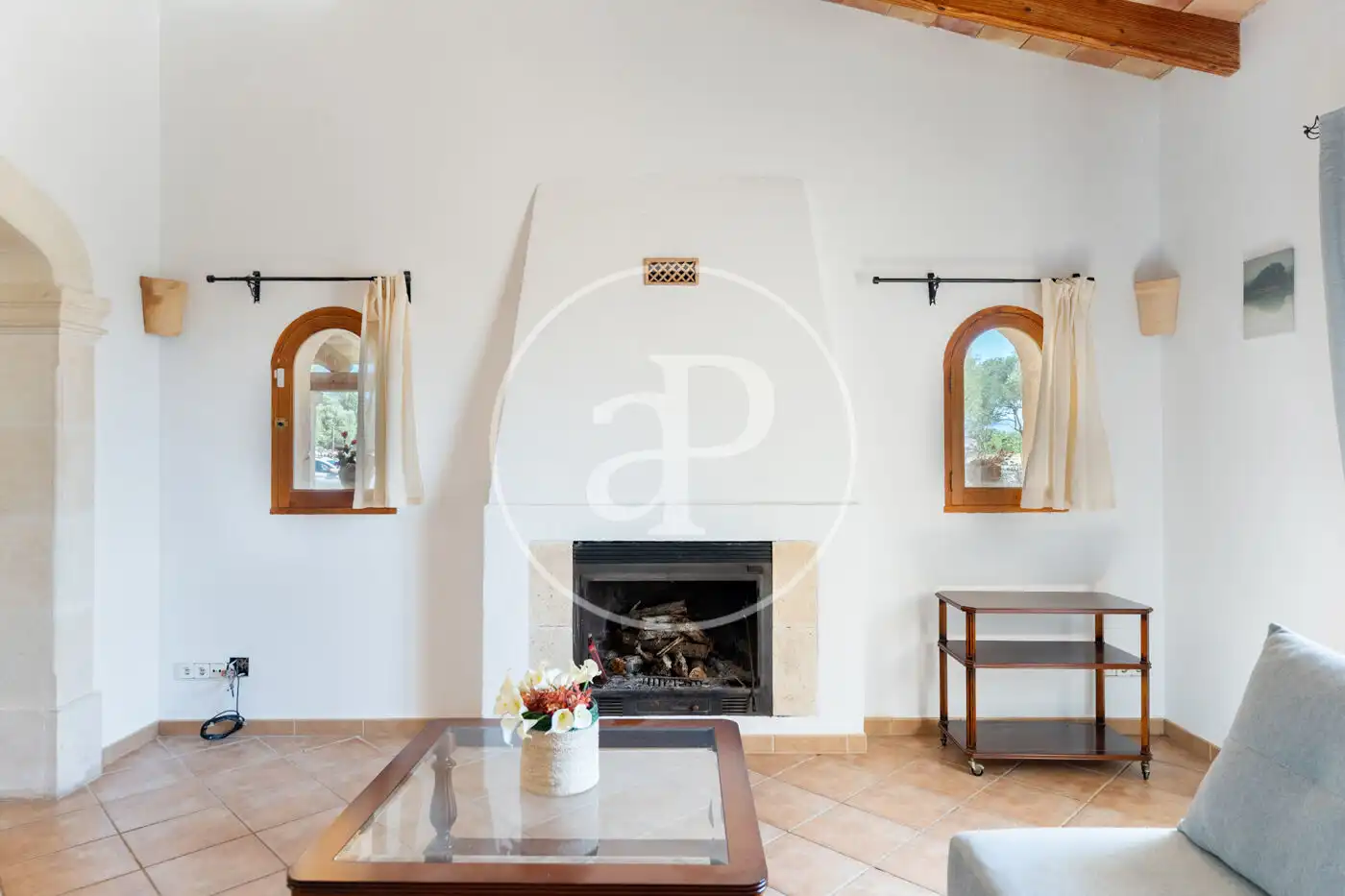 Living room of Houses for rent in Sencelles  with Air Conditioner, Heating and Private garden