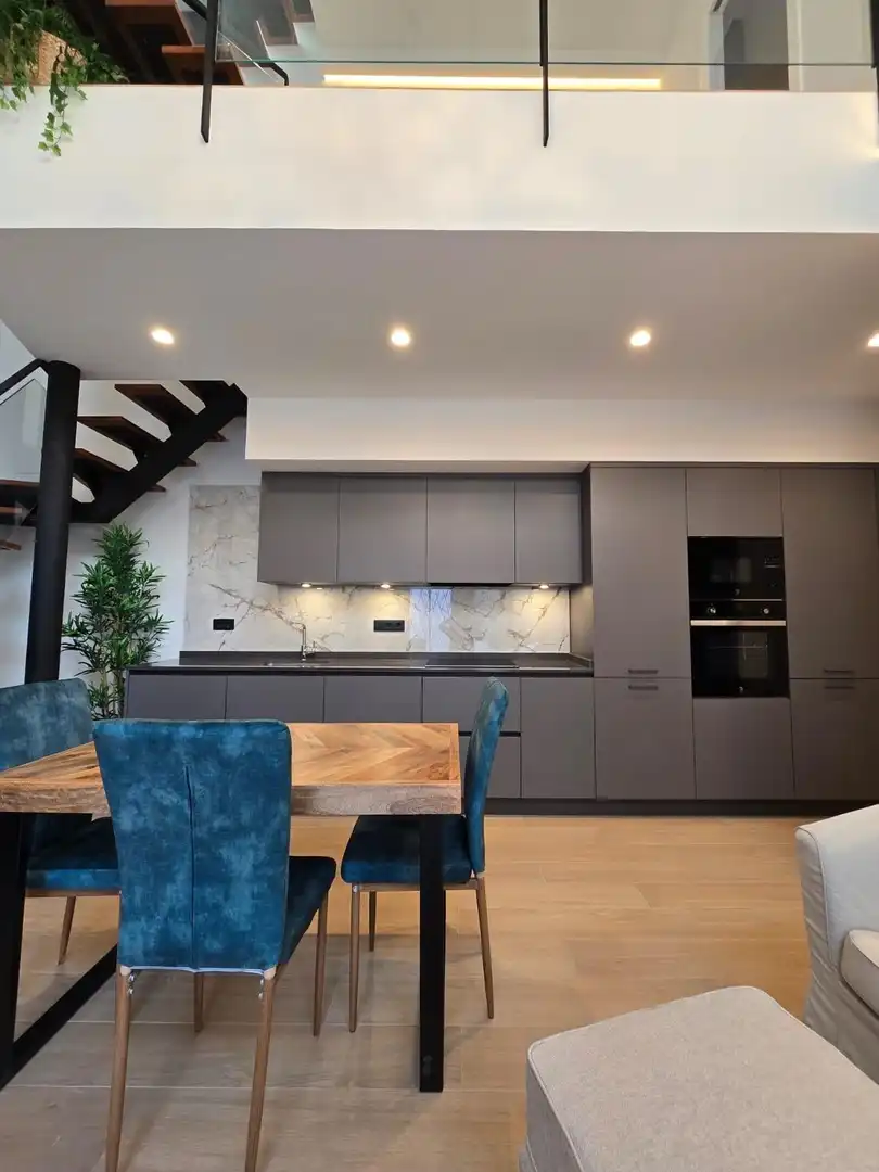 Küche von Maisonette zur Miete in Sanlúcar la Mayor mit Klimaanlage, Terrasse und Möbliert