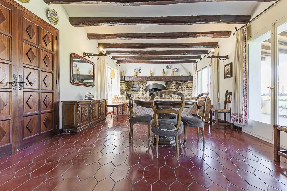 Dining room of Country homes for sale in Aiguamúrcia  with Heating, Private garden and Balcony