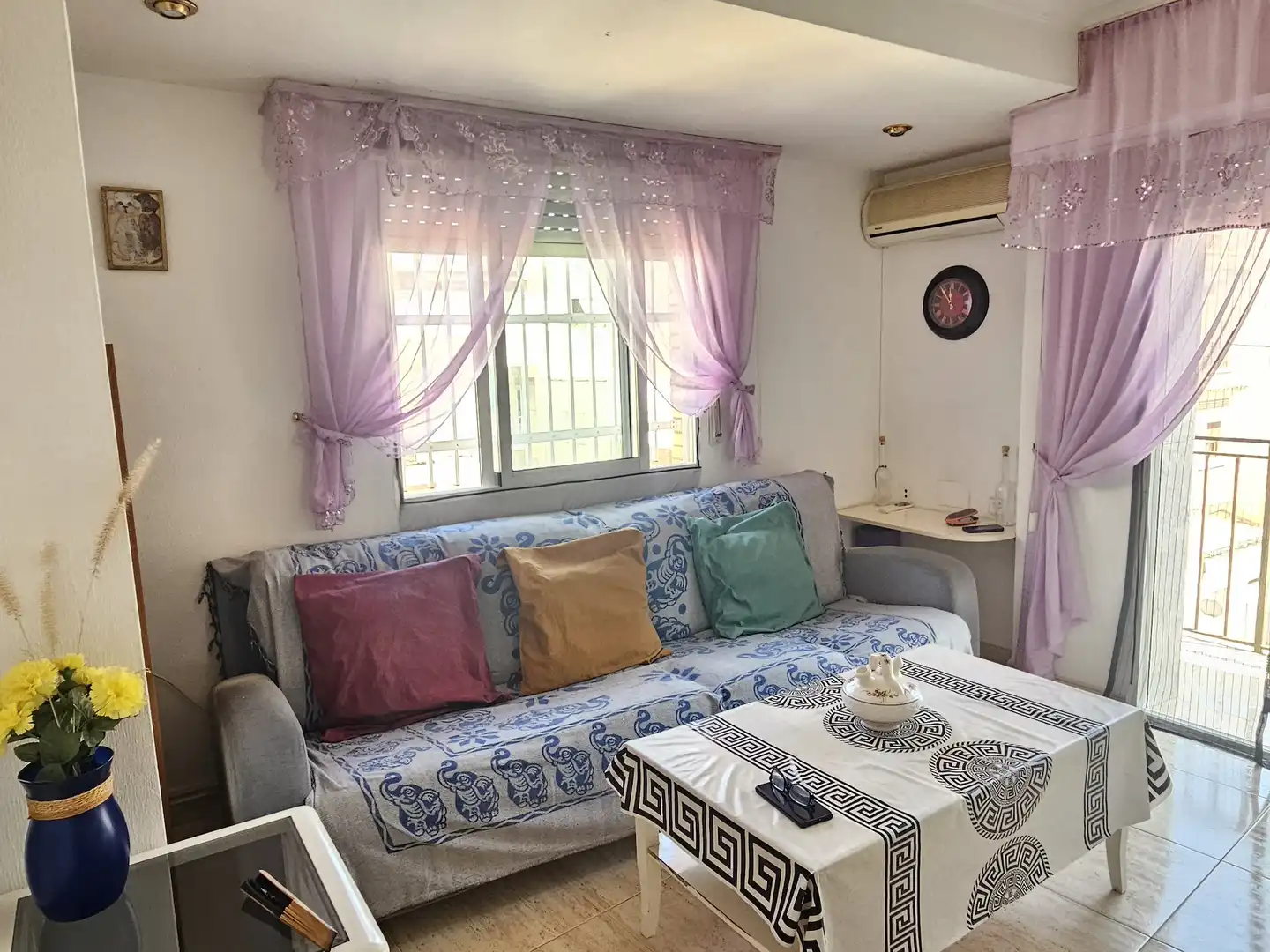 Living room of Flat for sale in Santa Pola  with Air Conditioner, Furnished and TV