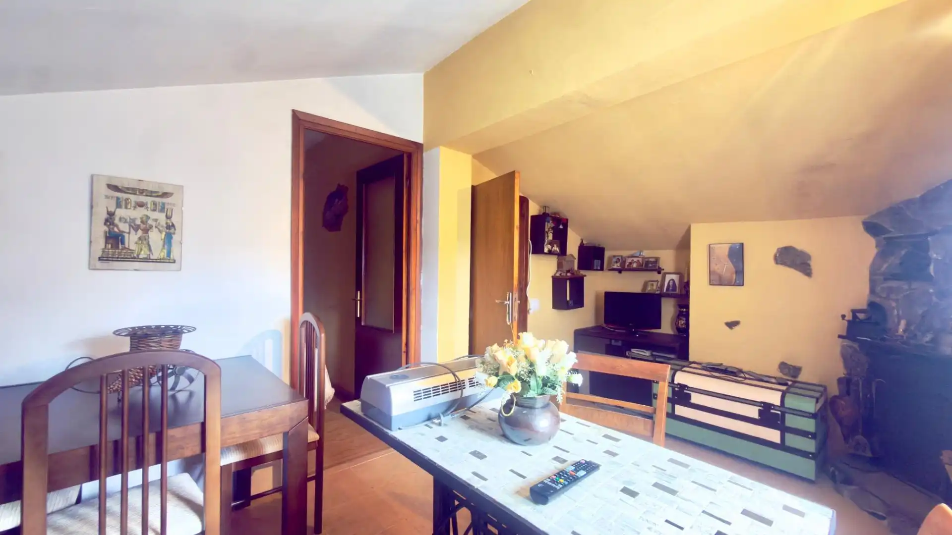 Sala de estar de Piso en venta en A Pobra de Trives  con Calefacción y Amueblado