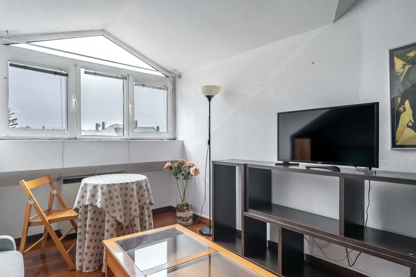 Wohnzimmer von Wohnung zur Miete in Santander mit Heizung, Parkett und Möbliert