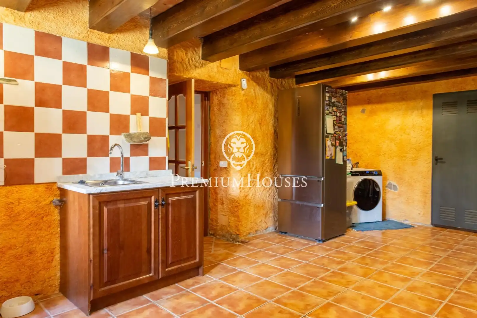 Cocina de Finca rústica en venta en Sant Iscle de Vallalta con Calefacción, Jardín privado y Terraza