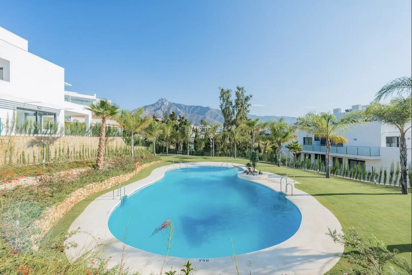 Jardín de Apartamento de alquiler en Marbella con Aire acondicionado, Terraza y Amueblado