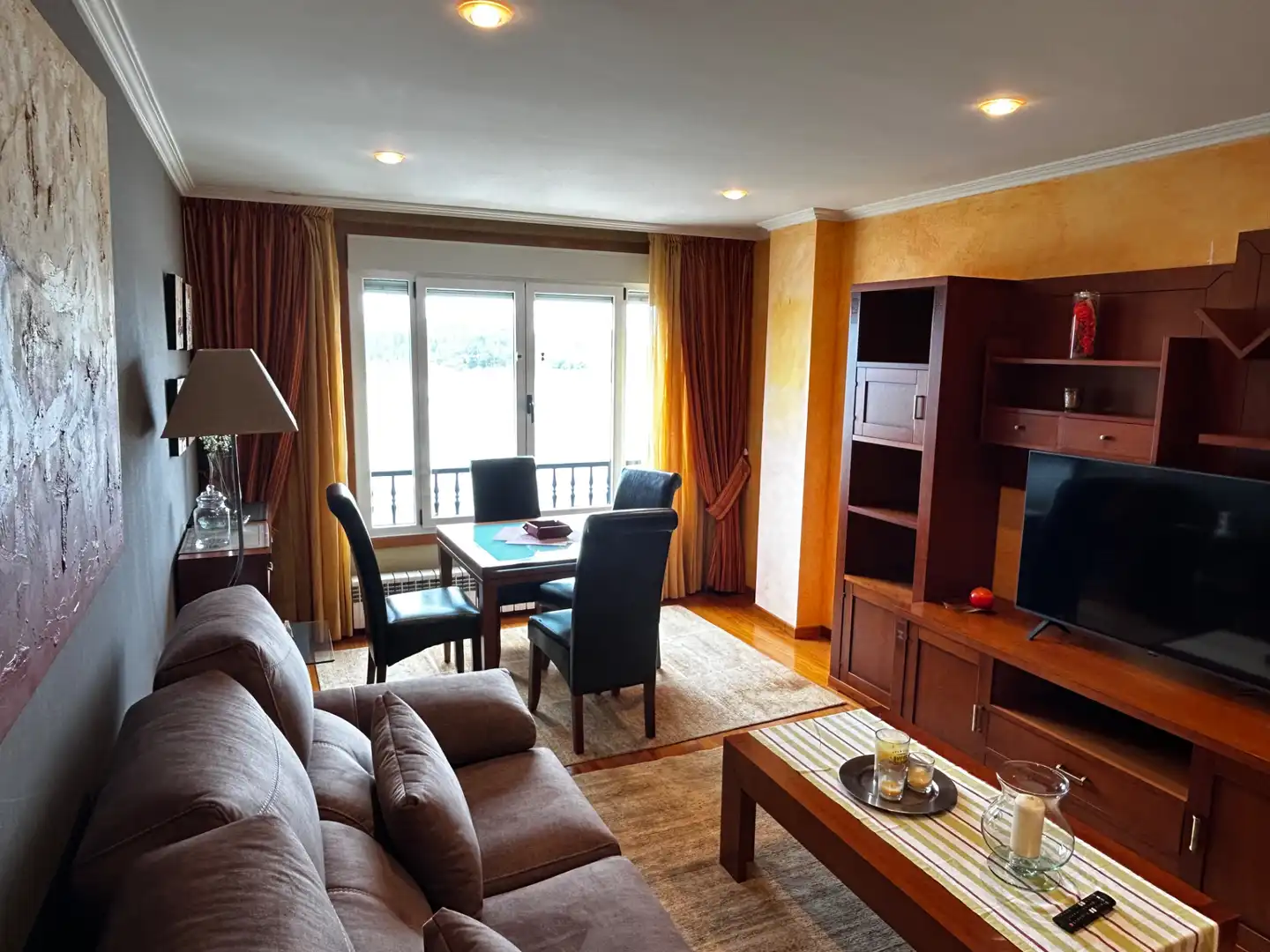 Living room of Duplexes for sale in Cambados  with Heating, Parquet flooring and Terrace
