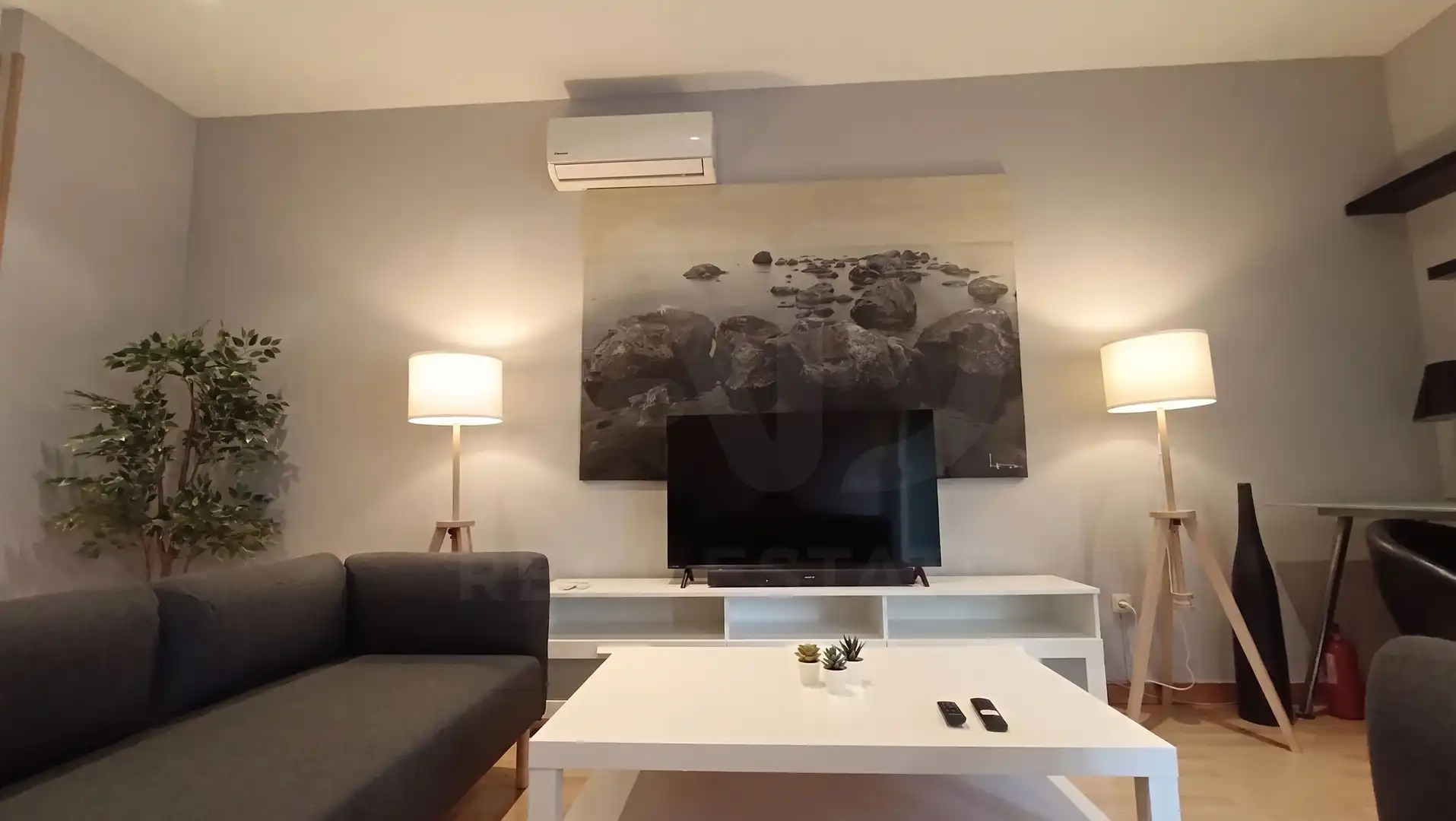 Living room of Flat for rent in Madrid  with Air Conditioner and Heating