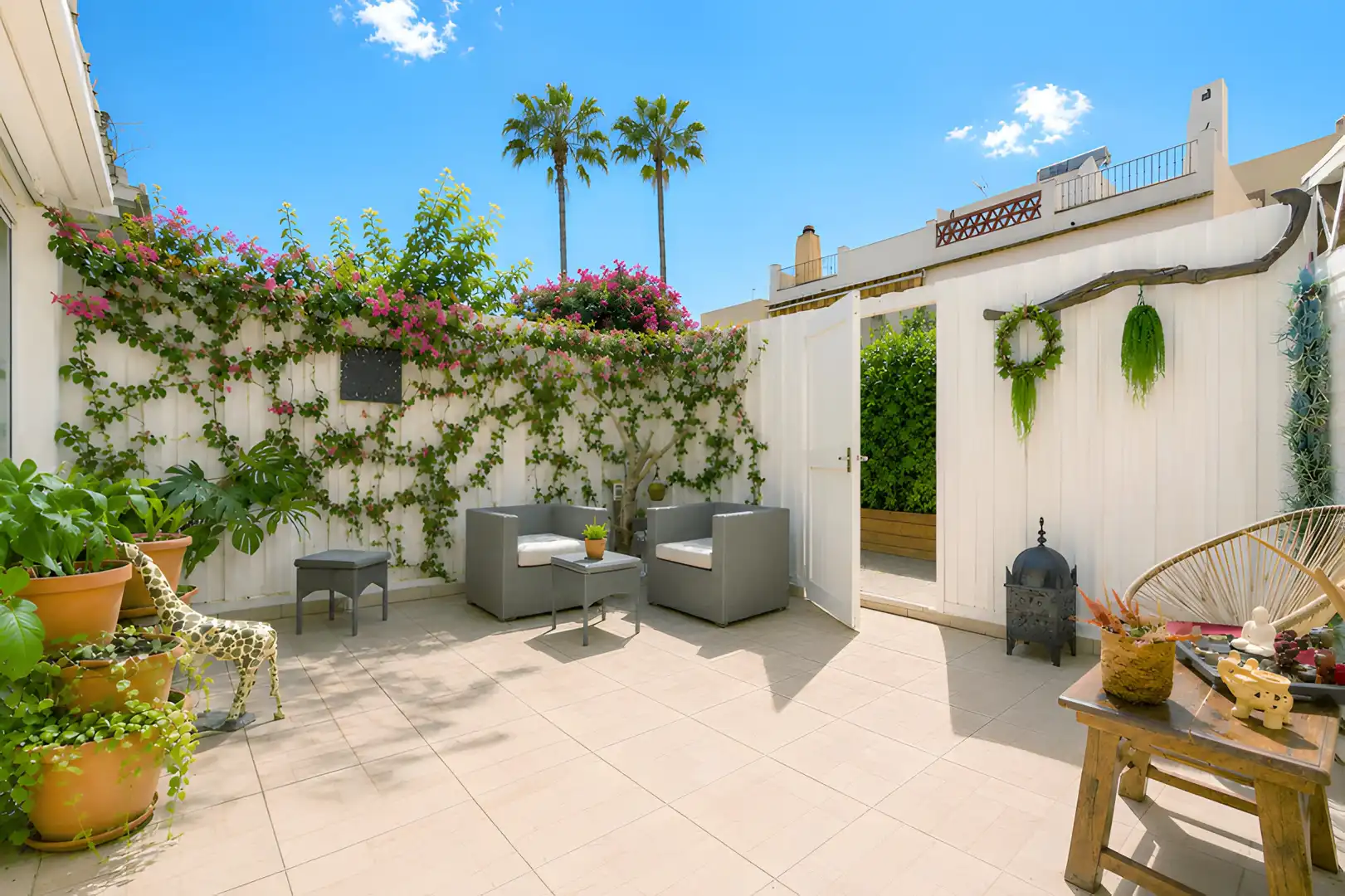 Terrassa de Casa adosada en venda en Estepona amb Aire condicionat, Jardí privat i Terrassa