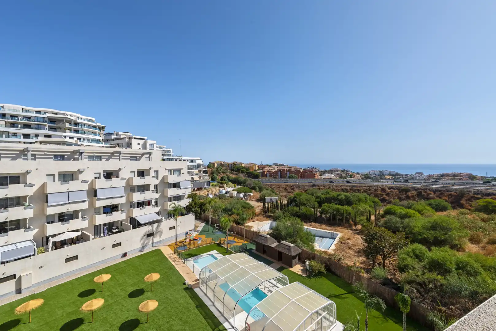 Exterior view of Attic for sale in Mijas  with Air Conditioner, Terrace and Swimming Pool
