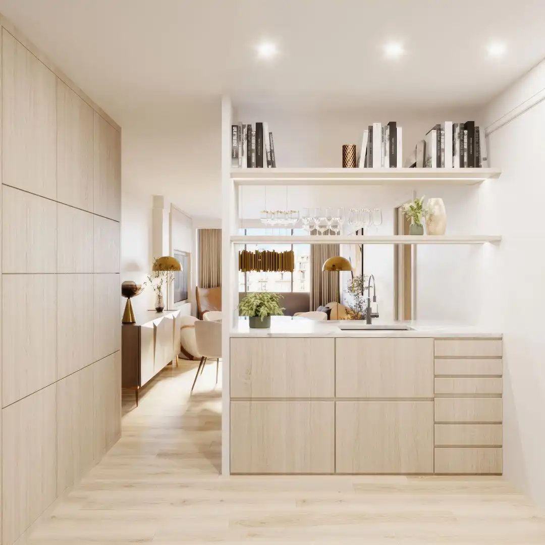 Kitchen of Office for sale in Barcelona  with Air Conditioner and Heating