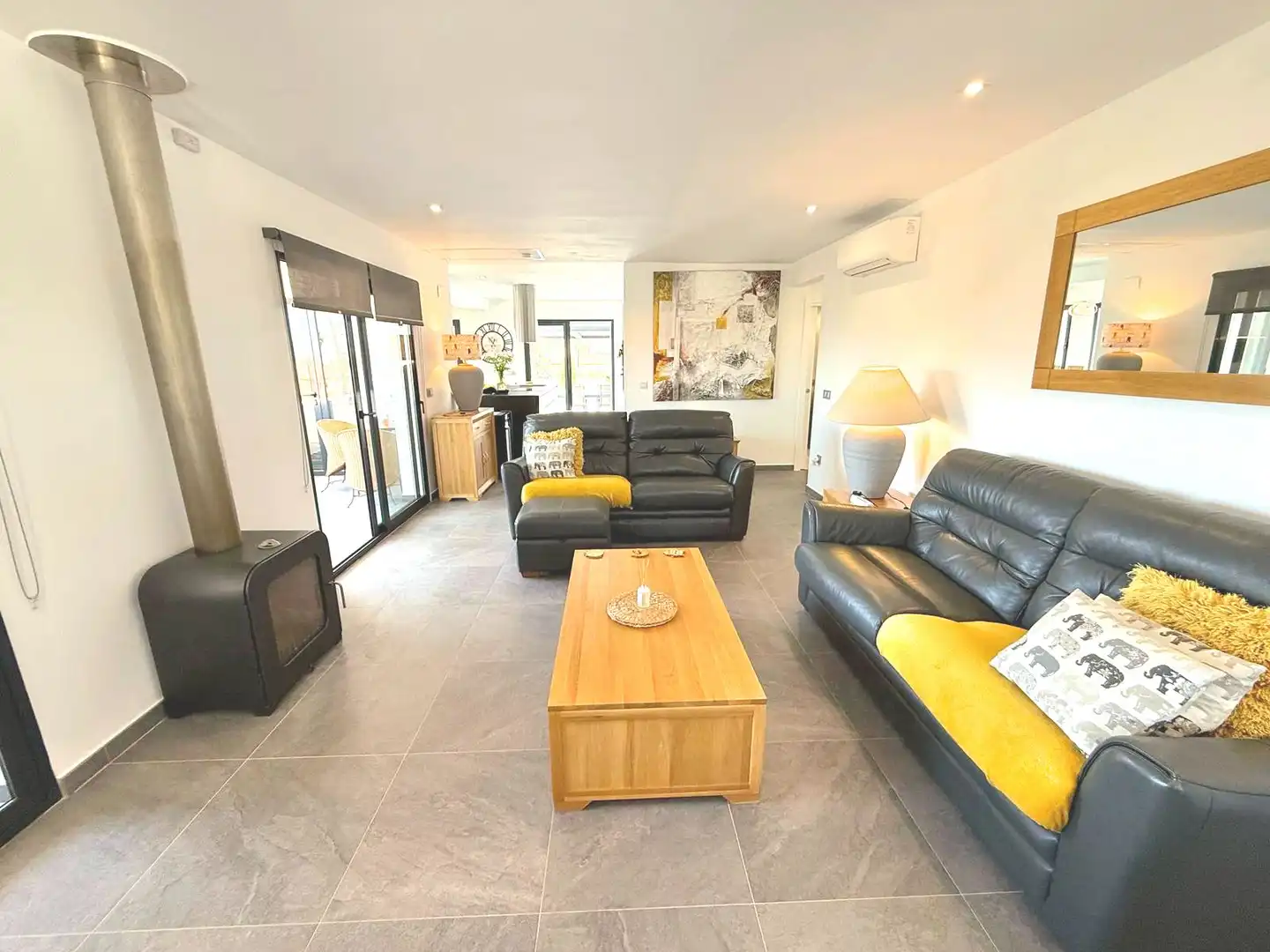 Sala de estar de Casa o chalet en venta en Calpe / Calp con Aire acondicionado y Piscina