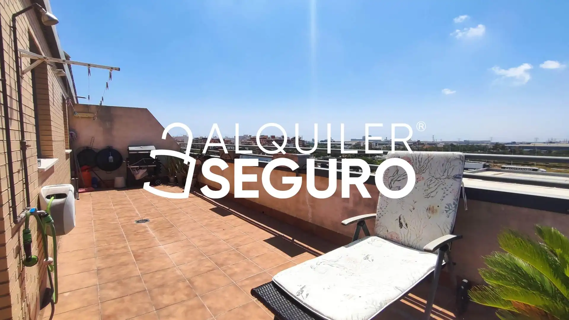 Terrasse von Dachboden zur Miete in Sagunto / Sagunt mit Klimaanlage, Terrasse und Abstellraum
