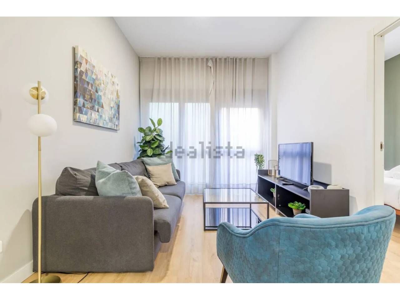 Wohnzimmer von Wohnung zum Verkauf in  Barcelona Capital mit Parkett und Alarm