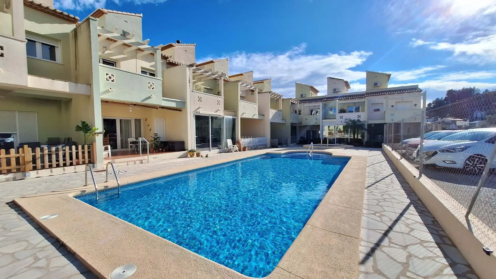 Exterior view of Detached homes for sale in El Ràfol d'Almúnia  with Air Conditioner, Terrace and Swimming Pool