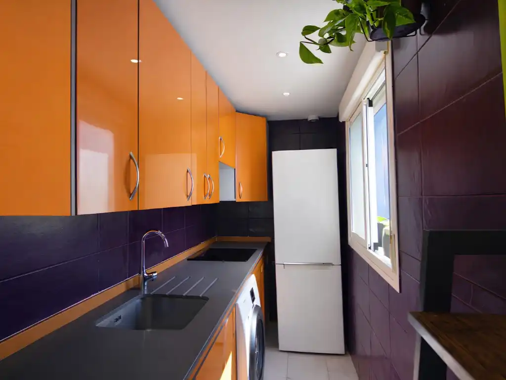 Kitchen of Flat for sale in Mijas  with Air Conditioner, Terrace and Furnished