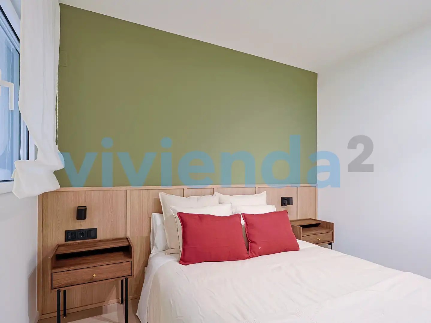 Schlafzimmer von Wohnung zur Miete in Madrid mit Klimaanlage und Balkon