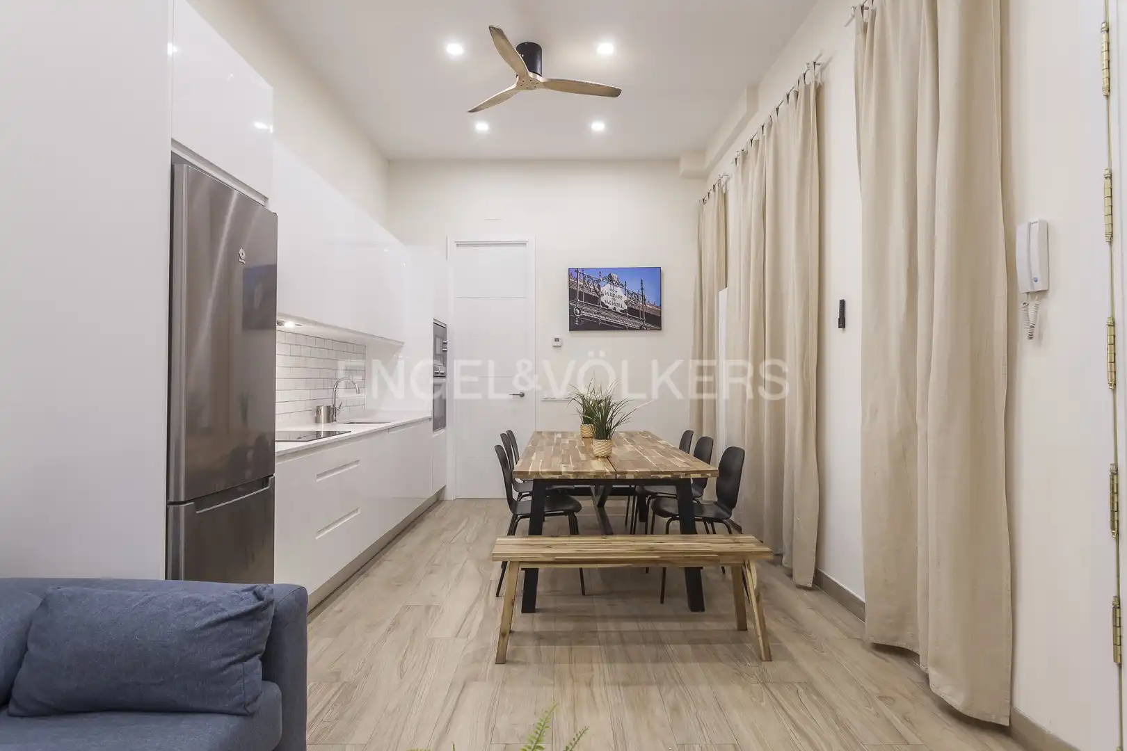 Cocina de Apartamento de alquiler en Madrid con Aire acondicionado, Calefacción y Amueblado