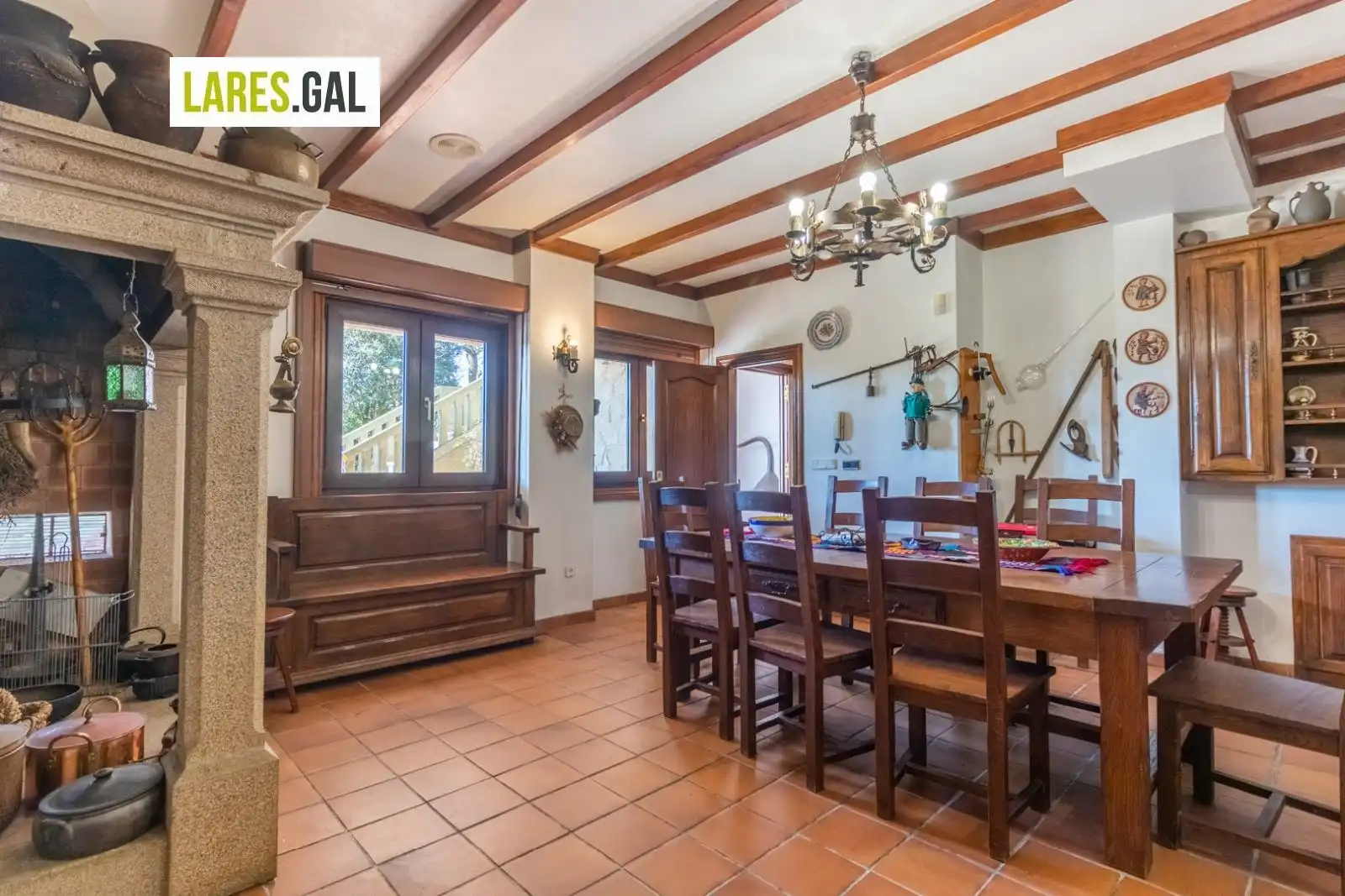 Menjador de Casa o xalet de lloguer en Moaña amb Calefacció, Terrassa i Moblat