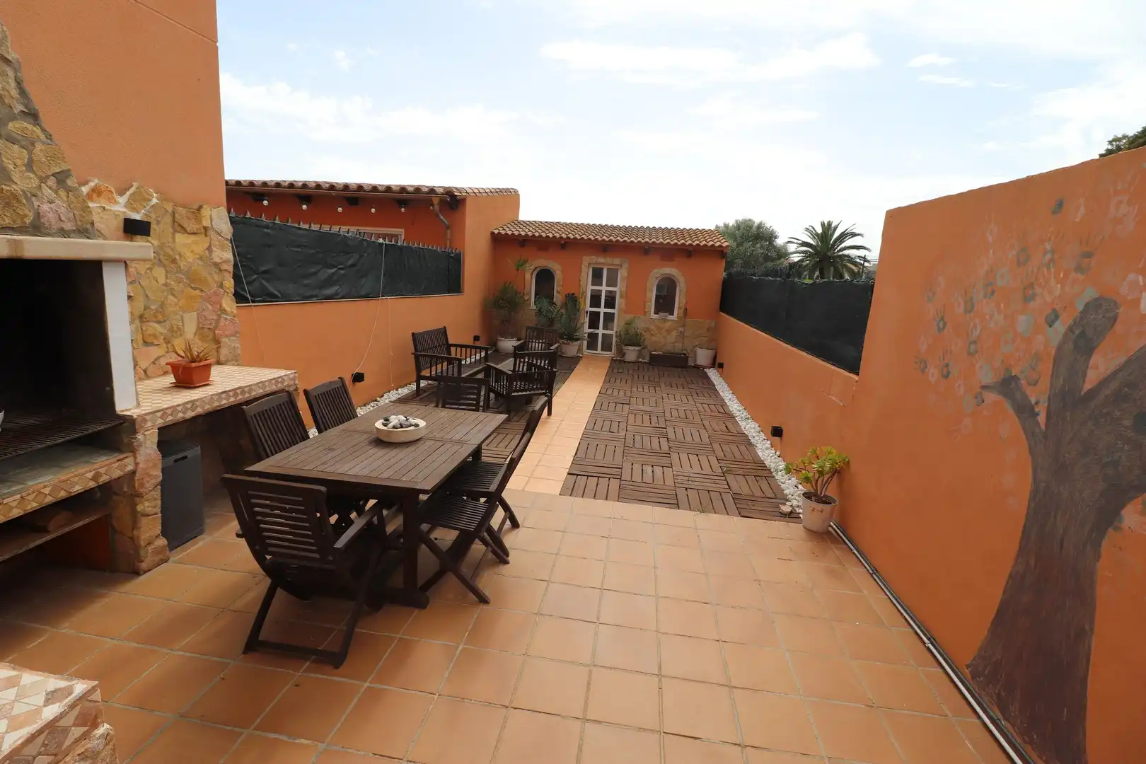 Terraza de Casa adosada de alquiler en Llucmajor con Aire acondicionado, Jardín privado y Terraza
