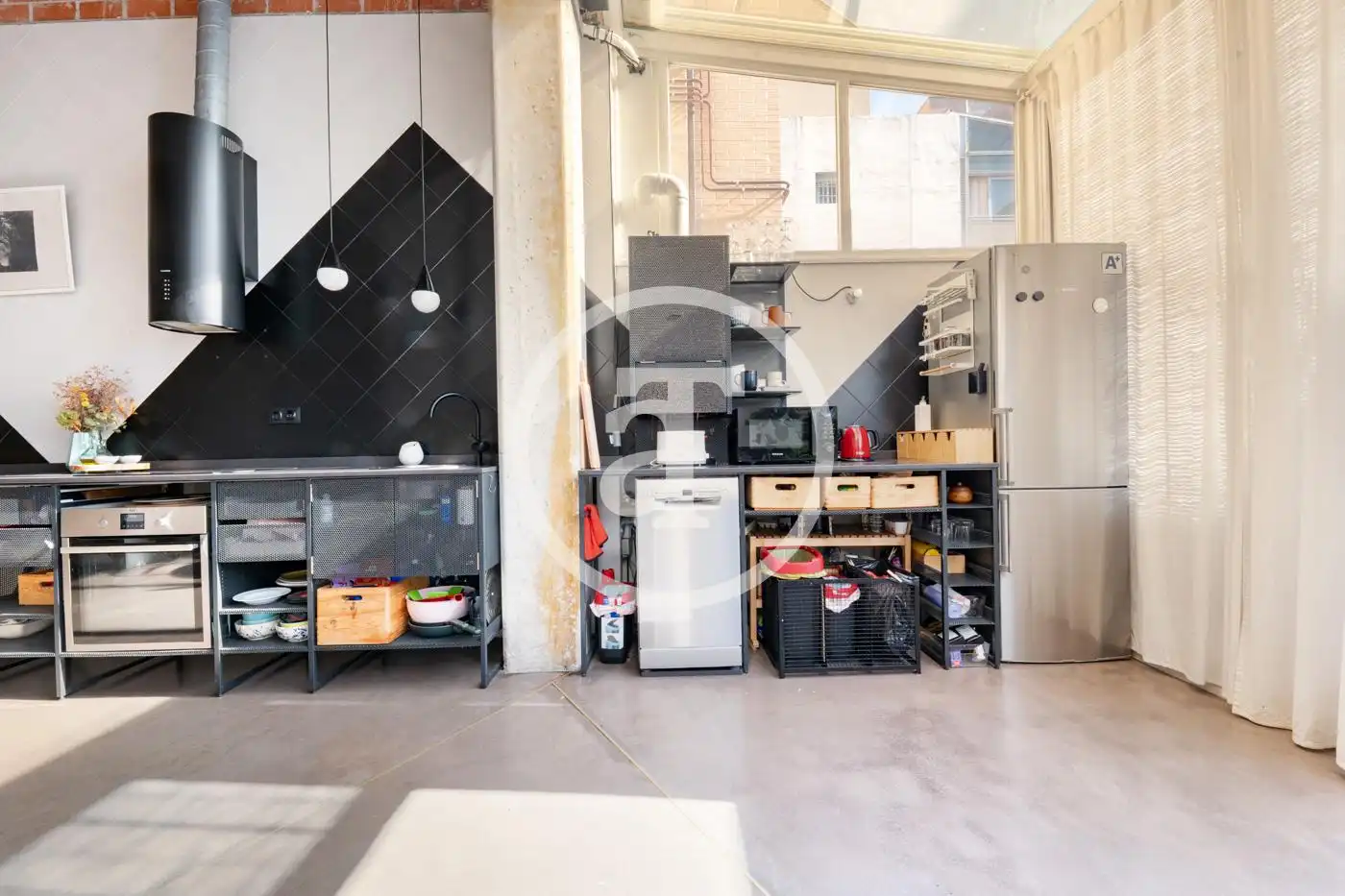 Cocina de Dúplex de alquiler en Madrid con Calefacción, Amueblado y Horno