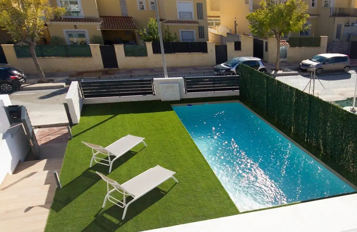 Swimming pool of Houses for sale in El Campello  with Heating, Terrace and Swimming Pool