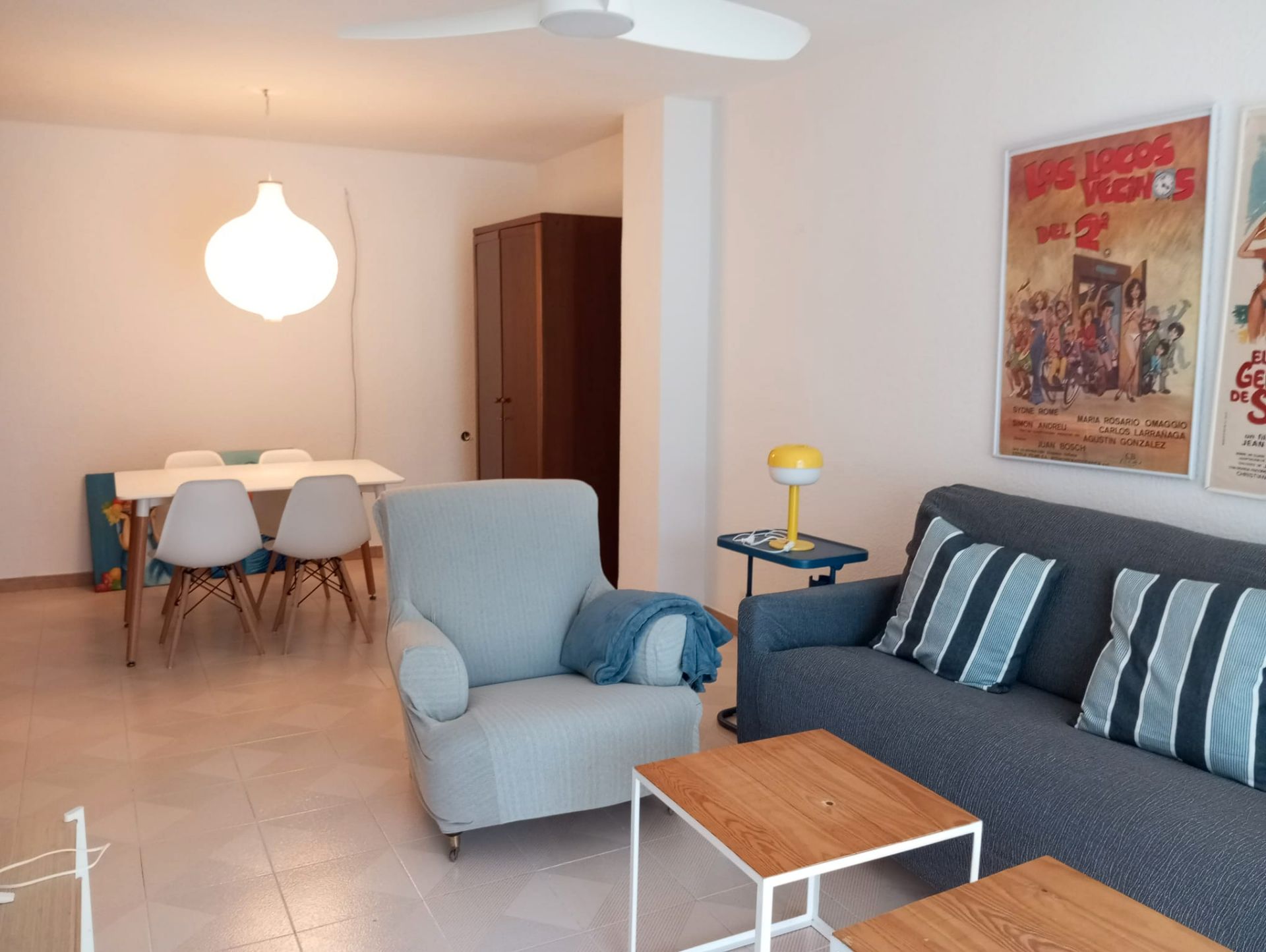 Sala d'estar de Pis de lloguer en  Murcia Capital amb Aire condicionat, Terrassa i Moblat