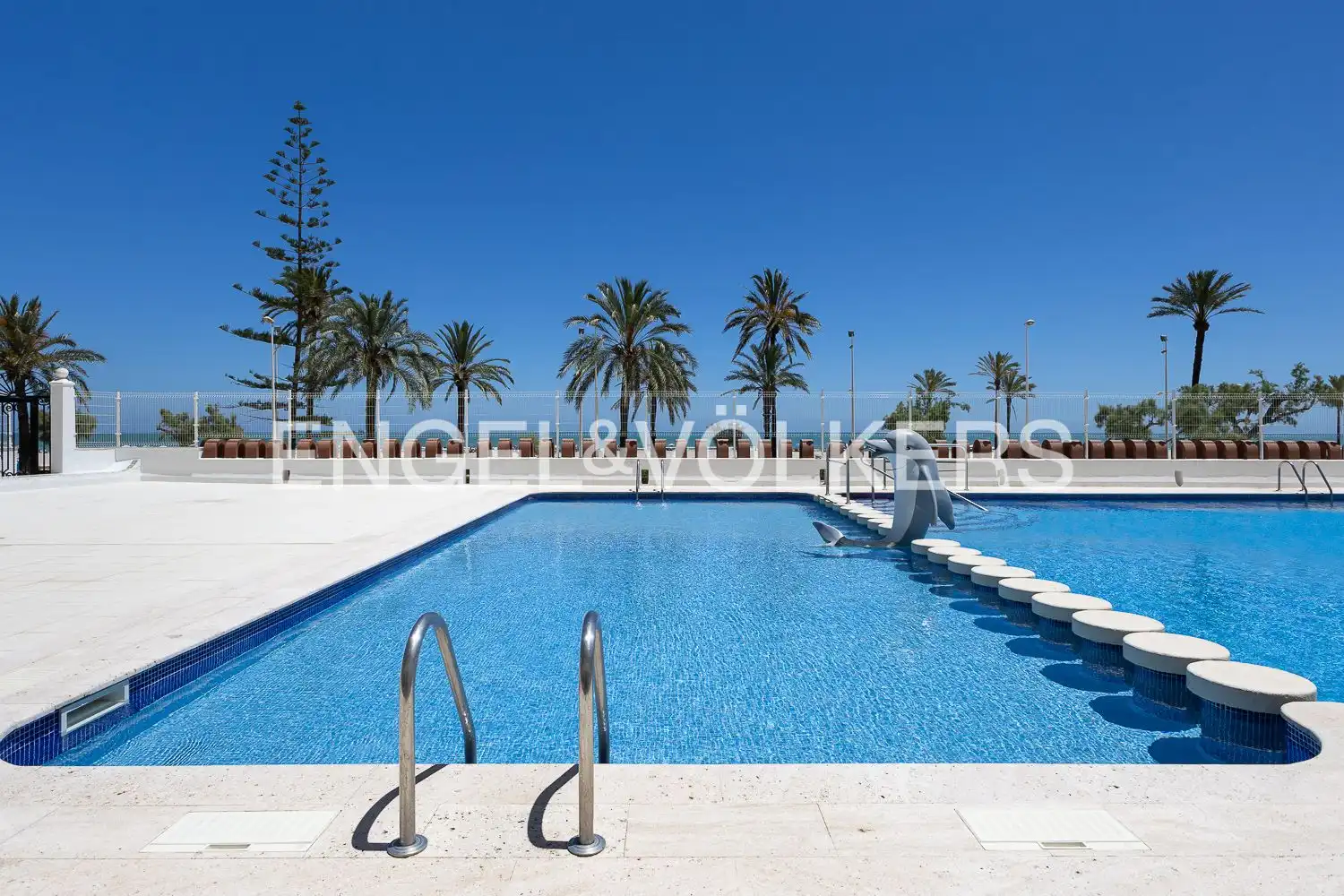 Swimming pool of Flat for rent in Cullera  with Heating, Terrace and Swimming Pool